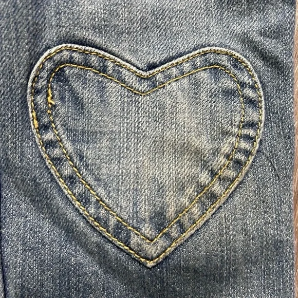 Baby Boden Blue Jeans with Red Striped Waistband - Picture 2 of 3